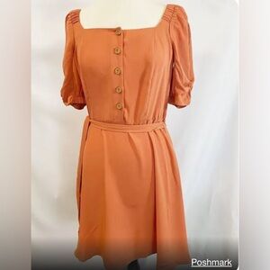 LC Lauren Conrad Orange Rust Casual Dress